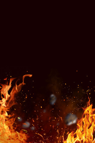 黑色简约战争游戏战火火焰活动背景展板